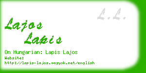 lajos lapis business card